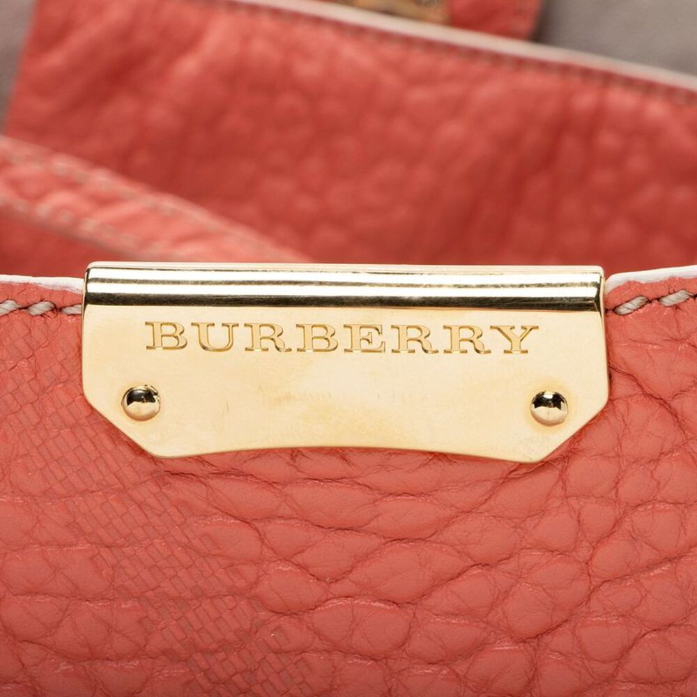 Burberry Embossed Leather Check Canterbury Small Tote - Picture 9 of 10